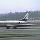 An Air France Caravelle III deploys a braking parachute, which was used before the development of thrust reversing engines. (Lars Söderström)